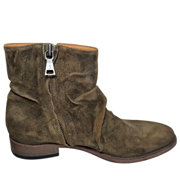 $698 John Varvatos Collection Morrison Sharpei Leather Boots Brown Khaki size 7 - Picture 5 of 11